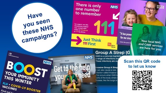 Images of NHS campaigns from over the winter period