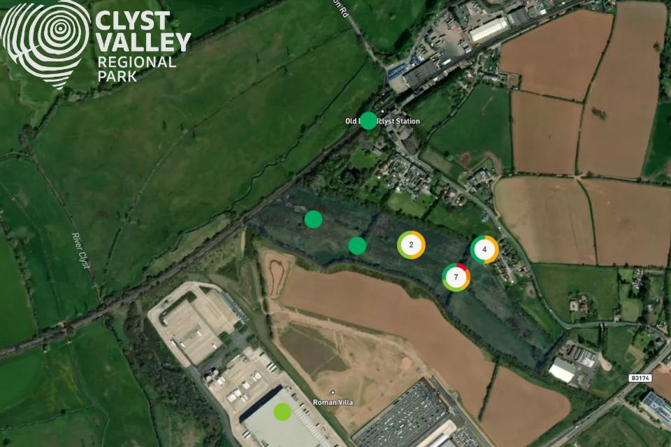 Screenshot of the Broadclyst green space consultation map