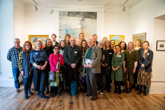 Visitors, artists and creators at Thelma Hulbert Gallery's Paradise Found: New Visions of the Blackdown Hills exhibition