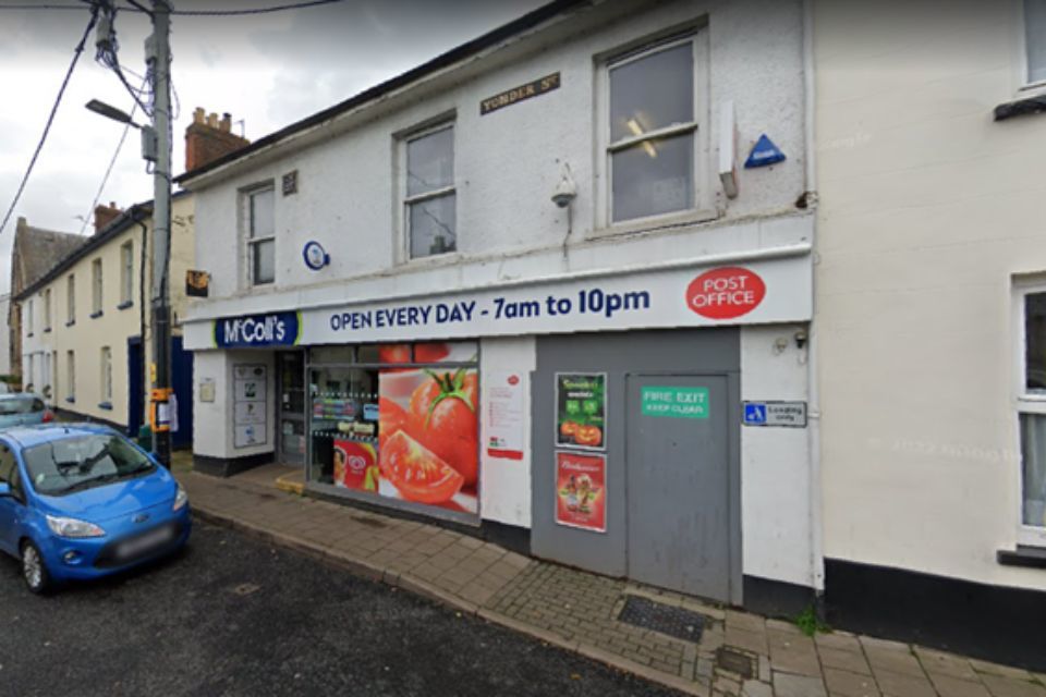 Ottery St Mary Post Office street view