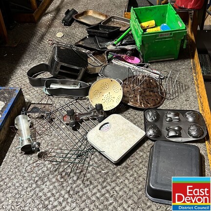 The items in this photo were all recently put into recycling sacks which contaminate the materials we can recycle