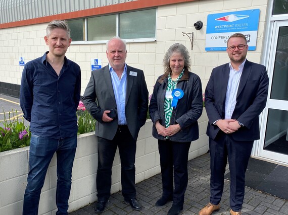 Photo of Councillors Dan Wilson (Labour), Jenny Brown (Conservative), Paul Arnott (Liberal Democrat), Dan Ledger (Independent)