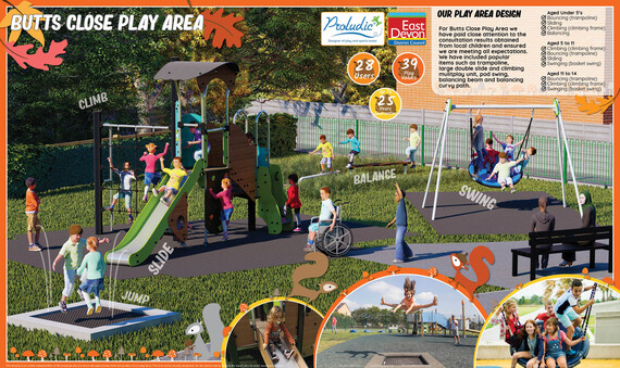 Illustration of how the Butt's Close play area in Honiton will look following the revamp