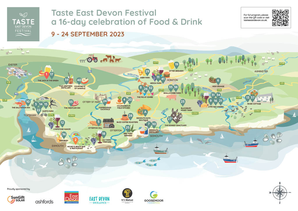 Taste East Devon map of events