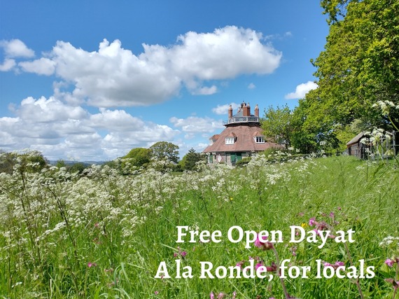 Photo of wildflowers in the meadow in front of the A La Ronde building
