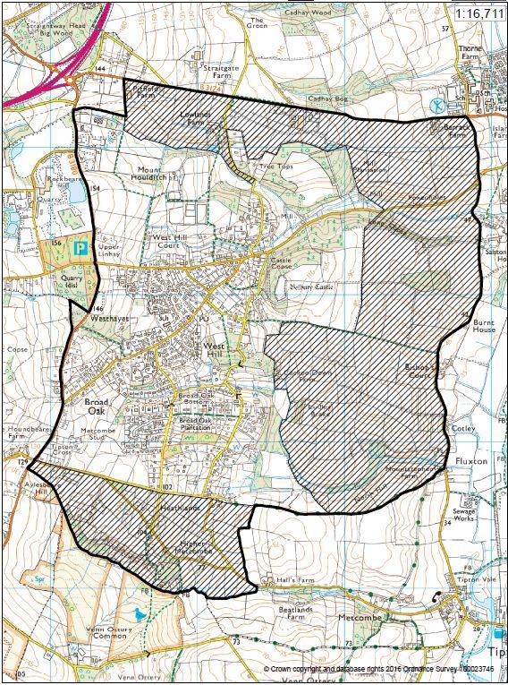 Map of West Hill parish
