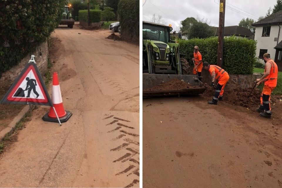 Photos from StreetScene's clean up after flooding at Knowle Village