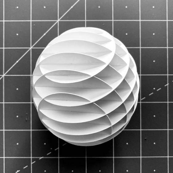 Photo of a paper sculpture