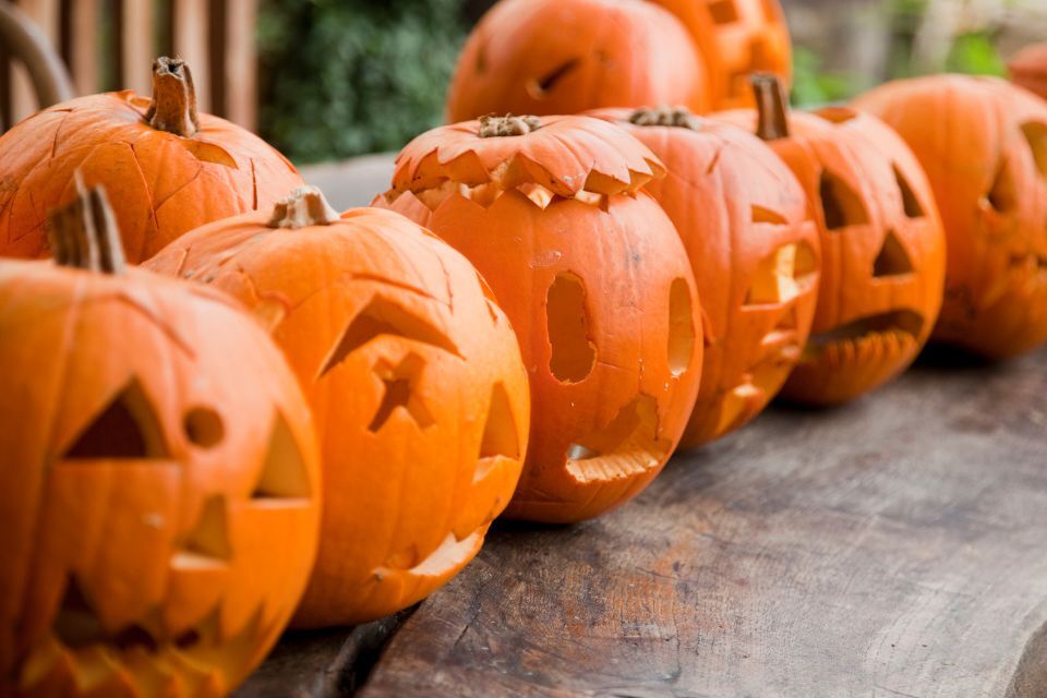 Photo of carved pumpkins