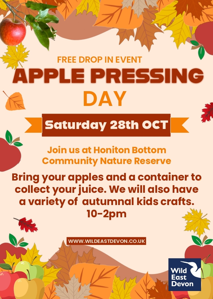 Apple pressing day 28 October 10am-2pm Honiton Bottom