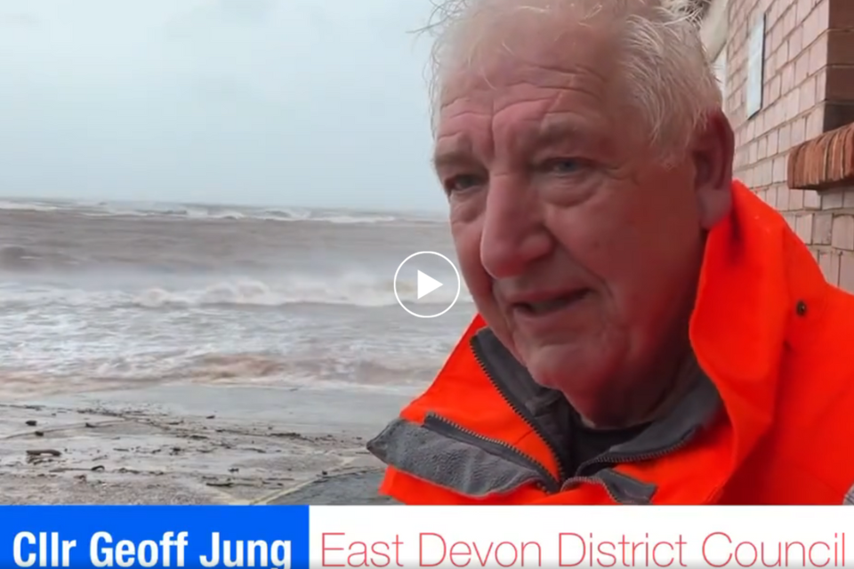 Greatest Hits Radio interview with Cllr Jung at Exmouth seafront