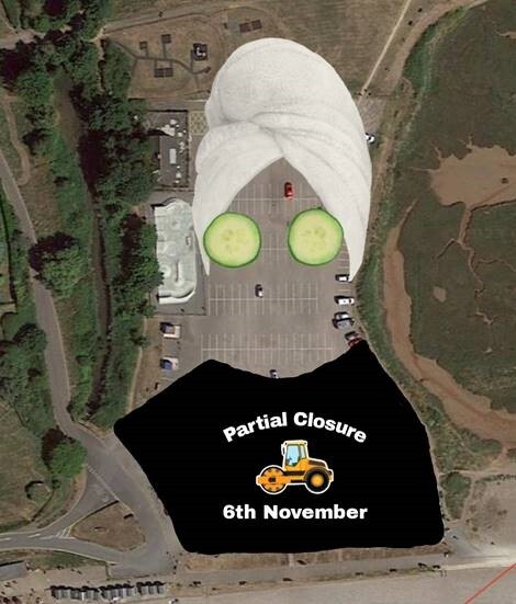 Aerial photo of Lime Kiln car park