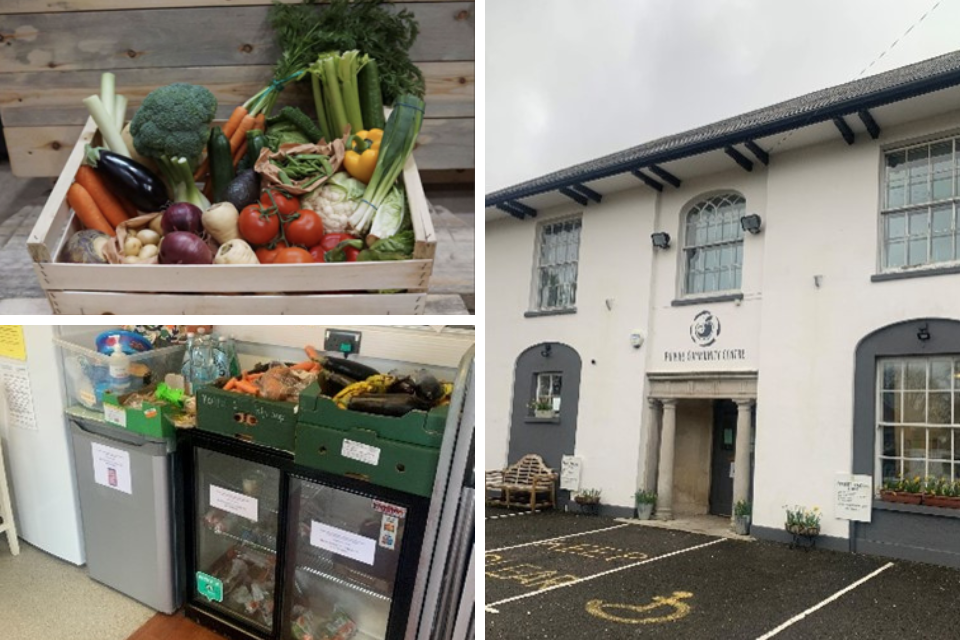 Collage of photos of Axminster community pantry