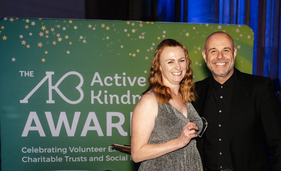 Lottie Edwards, Engagement Manager at LED Community Leisure with her Above & Beyond Award  