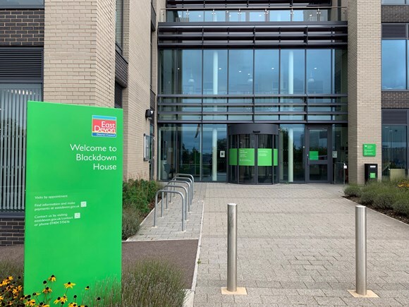 Black down house Council Building in Honiton 