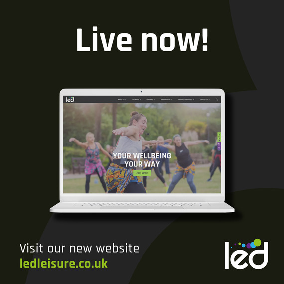 A laptop with the banner new website live above it 