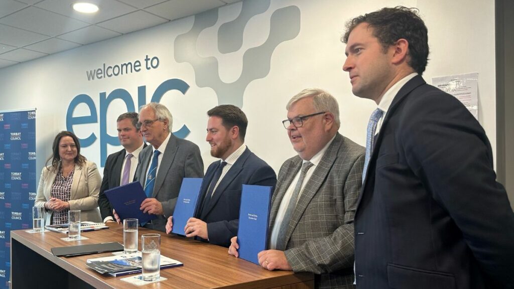 The proposed Torbay and Devon devolution deal being signed