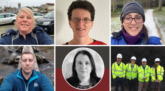 Collage of photos of East Devon staff members who shared their stories for Careers Week and International Women's Day