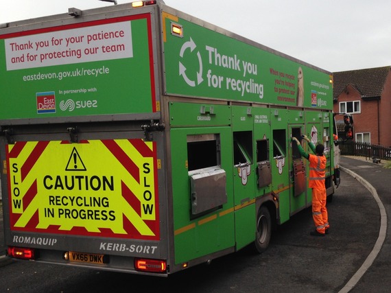 Photo of an East Devon District Council recycling vehicle