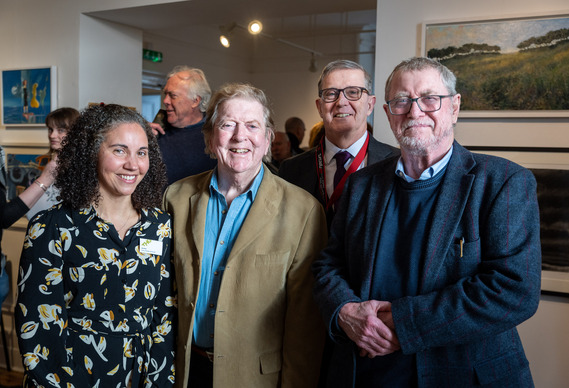 Group photo at the opening of the South West Academy exhibition at Thelma Hulbert Gallery