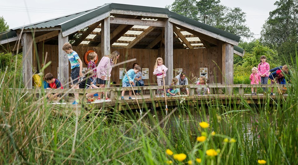 Photo of visitors enjoying Seaton Wetlands