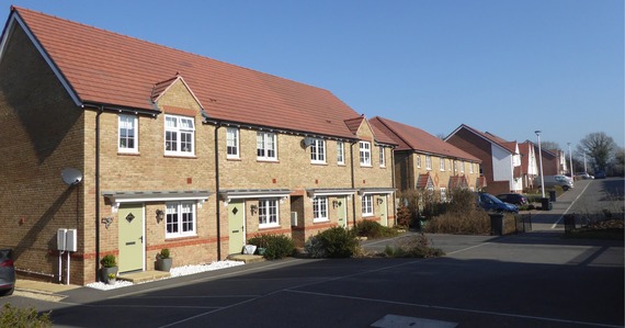 Photo of a row of new homes