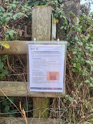 Feniton Flood Alleviation Scheme sign post