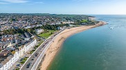 Aerial view of Exmouth seafront