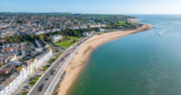 Aerial view of Exmouth seafront