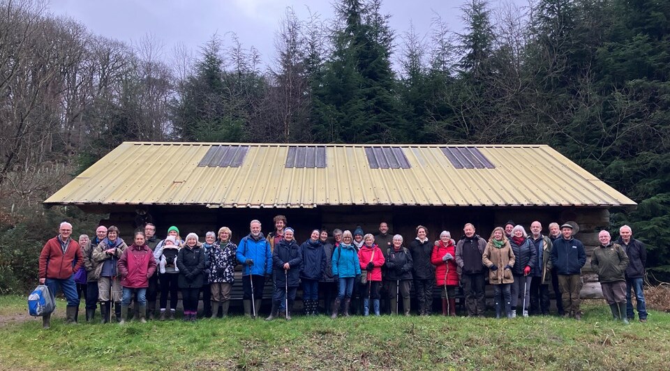 East Devon District Council Countryside Team gathered at Offwell Woods