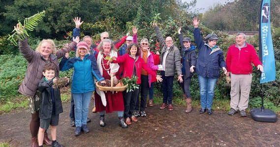 Chardstock Eco Group members gather. Credit: Devon Wildlife Trust