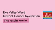 Exe Valley Ward District Council by-election - The results are in. East Devon District Council logo