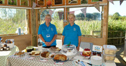 volunteers serve cream teas at Seaton Wetlands Discovery Hut