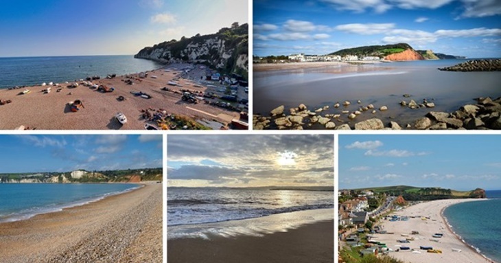 Beer, Sidmouth, Seaton, Exmouth, and Budleigh Salterton beaches