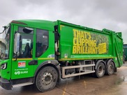 Clipping Brilliant Green Waste Vehicle