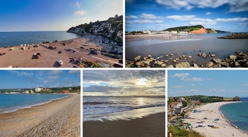 Views of East Devon beaches