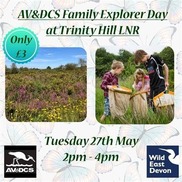 AV&DCS Family Explorer Day at Trinity Hill LNR. Tuesday 27th May 2pm - 4pm. Only £3. Children with bug nets
