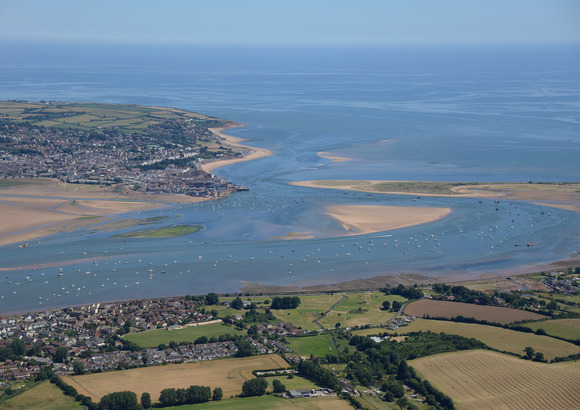 Exe estuary aerial view 