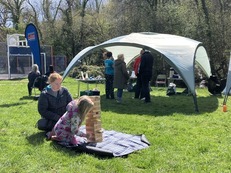 Children enjoying games at the Resident Connect Festival