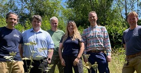 Members of the Countryside Team with Councillor Todd Olive