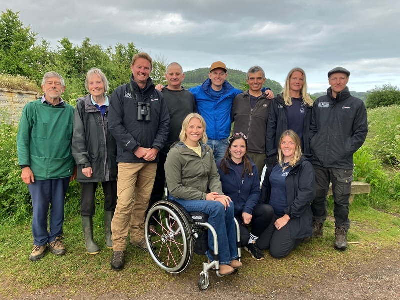 The East Devon Countryside Team pose alongside the BBC Countryfile presenters