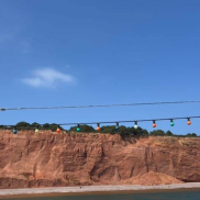 cliff fall at Budleigh Salterton