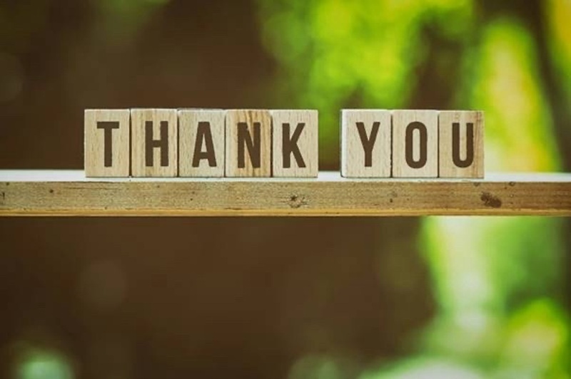Thank you letter blocks