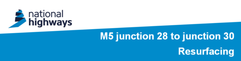 National Highways M5 junction 28 to junction 30 Resurfacing