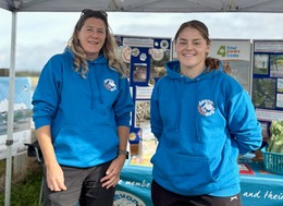 Julie and Trish at DLD gazebo