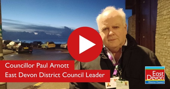 Councillor Paul Arnott East Devon District Council Leader. Play button