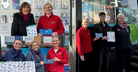 Winners Michael, Sue and Elaine pictured with the South East Devon Wildlife and Stuart Line teams