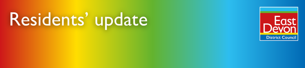 Residents' Update. Gradient of East Devon District Council logo colours