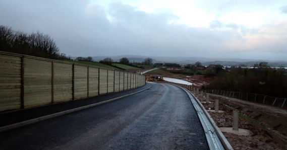 The work underway at Dinan Way Exmouth