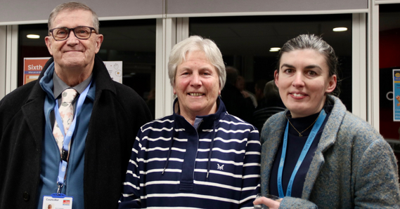 Cllr Hookway, Elizabeth Lee, ECC Community Governor, and Jen Fook from the Ted Wragg Trust.